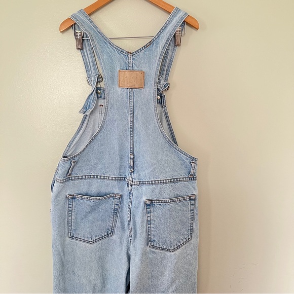 Vintage 90’s Moda INTL Light Blue Wash Denim Overalls - Picture 2 of 6